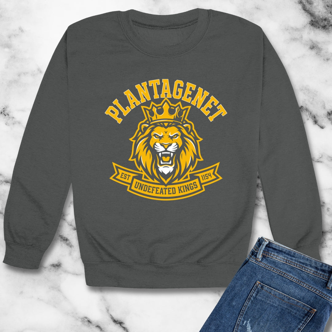 Plantagenet Dynasty Undefeated Lion Unisex Heavy Crewneck Sweatshirt