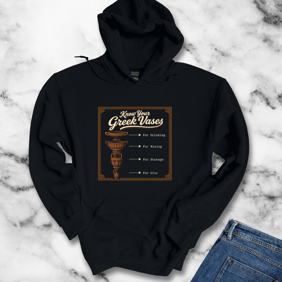Know Your Greek Vases Coffee Menu Hoodie