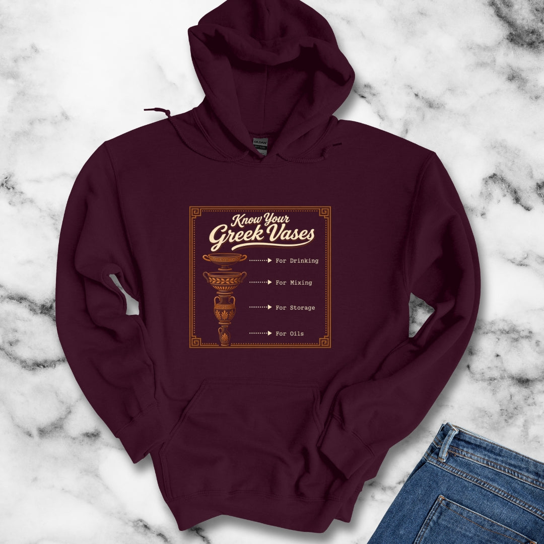 Know Your Greek Vases Coffee Menu Hoodie