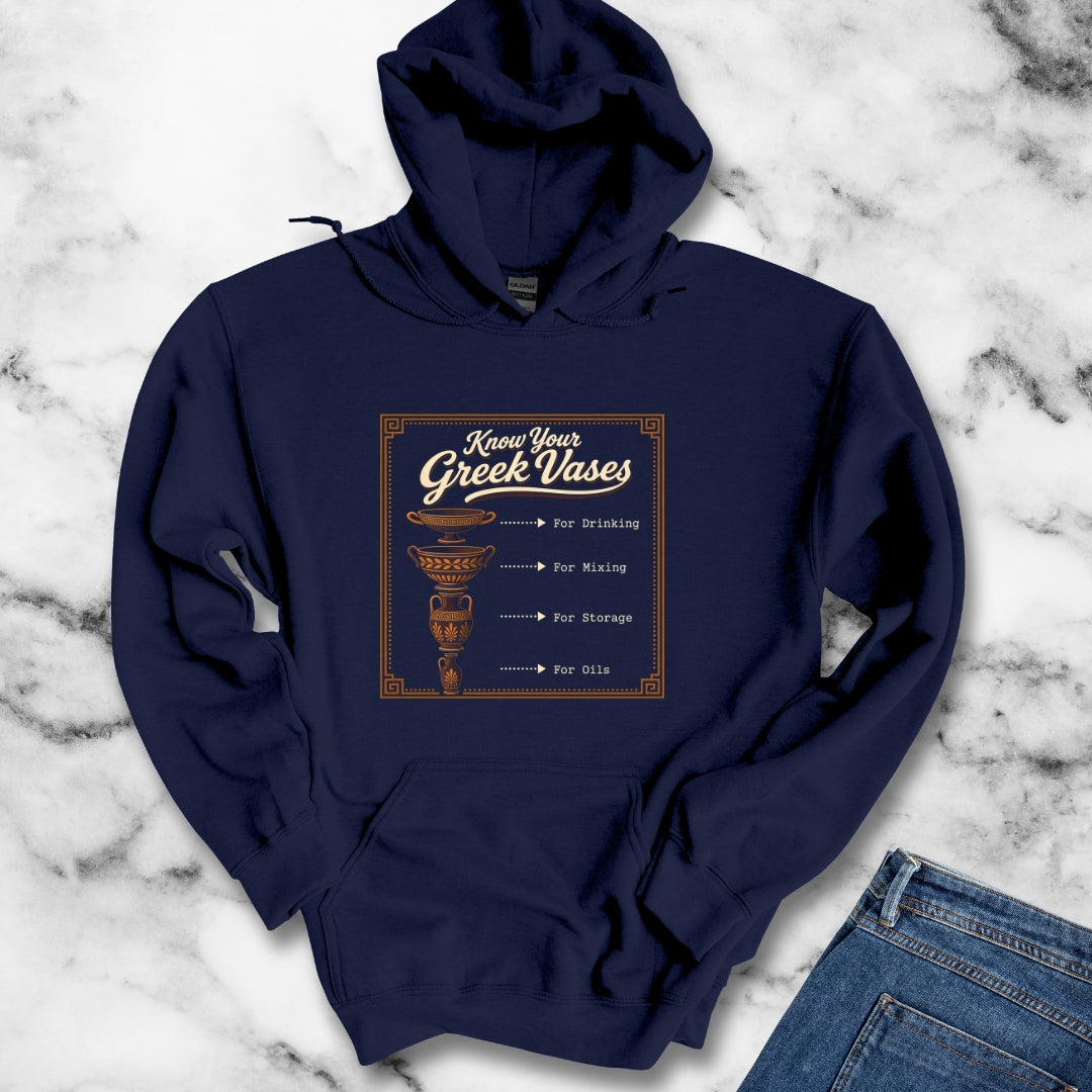 Know Your Greek Vases Coffee Menu Hoodie