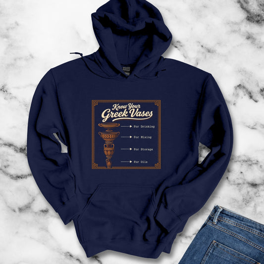 Know Your Greek Vases Coffee Menu Hoodie