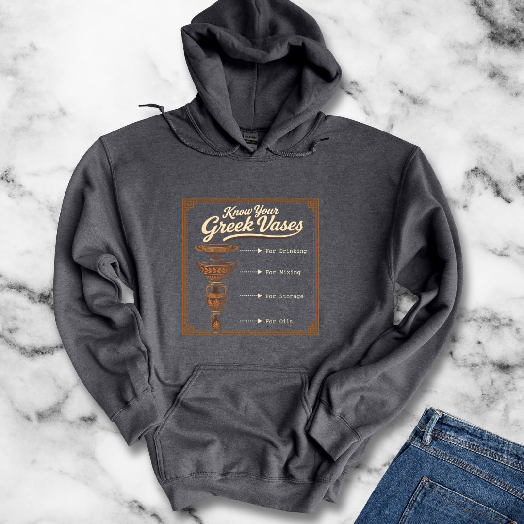 Know Your Greek Vases Coffee Menu Hoodie