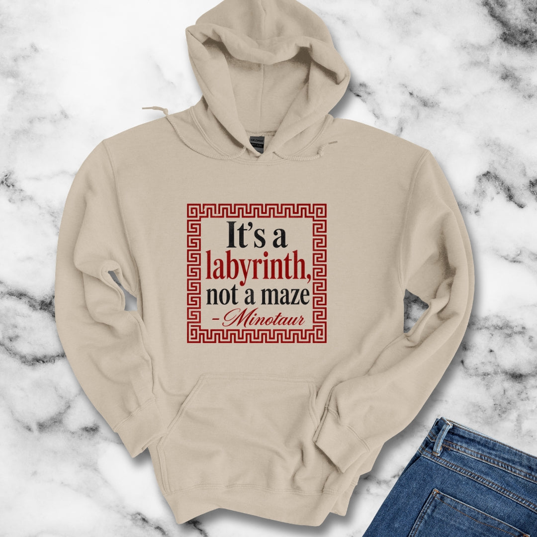 It's a Labyrinth Not a Maze Minotaur Hoodie