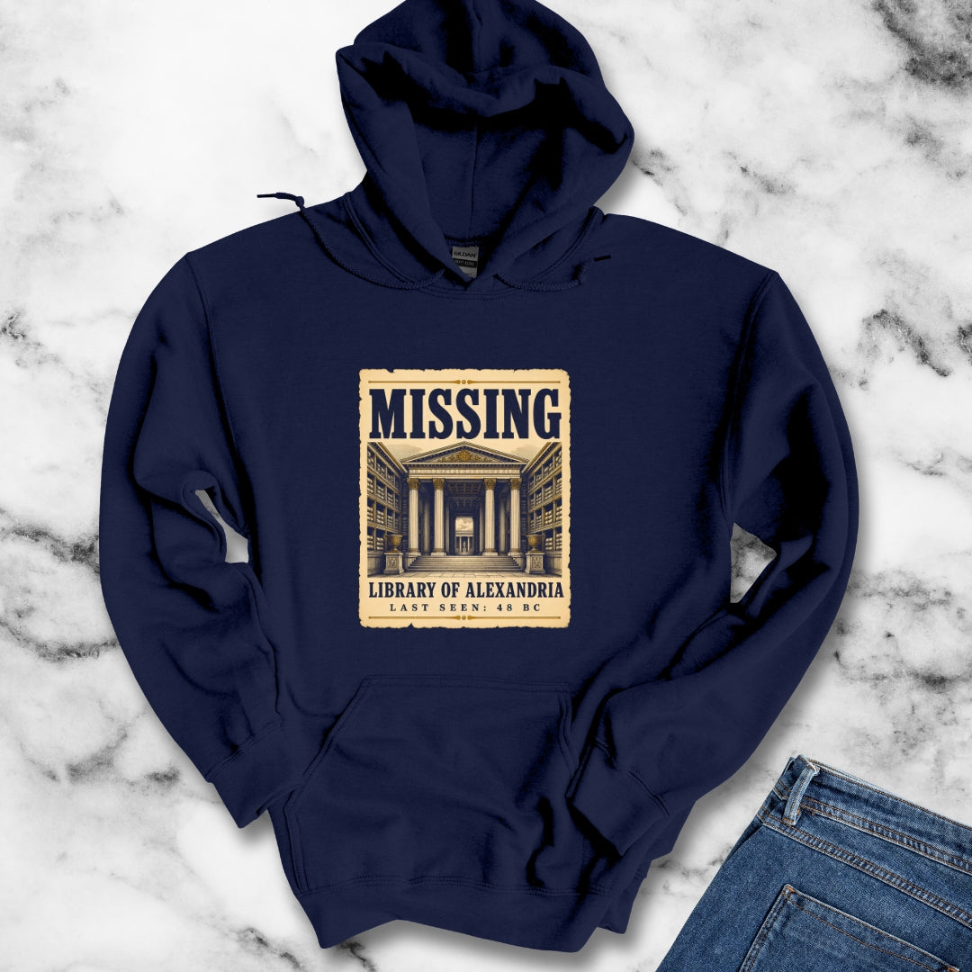 Missing Library of Alexandria Poster Hoodie
