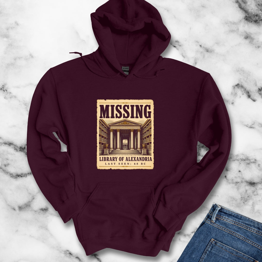 Missing Library of Alexandria Poster Hoodie