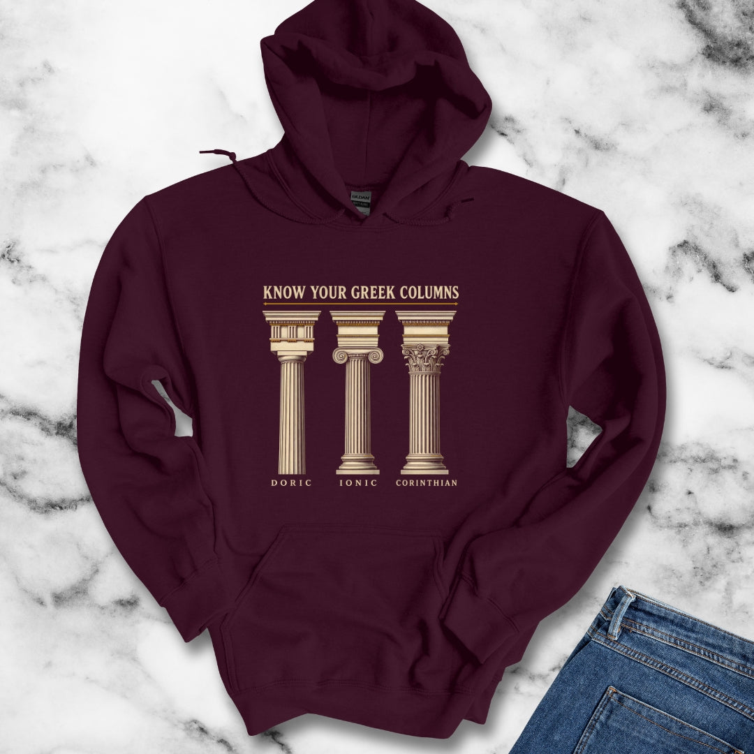 Know Your Greek Columns Hoodie
