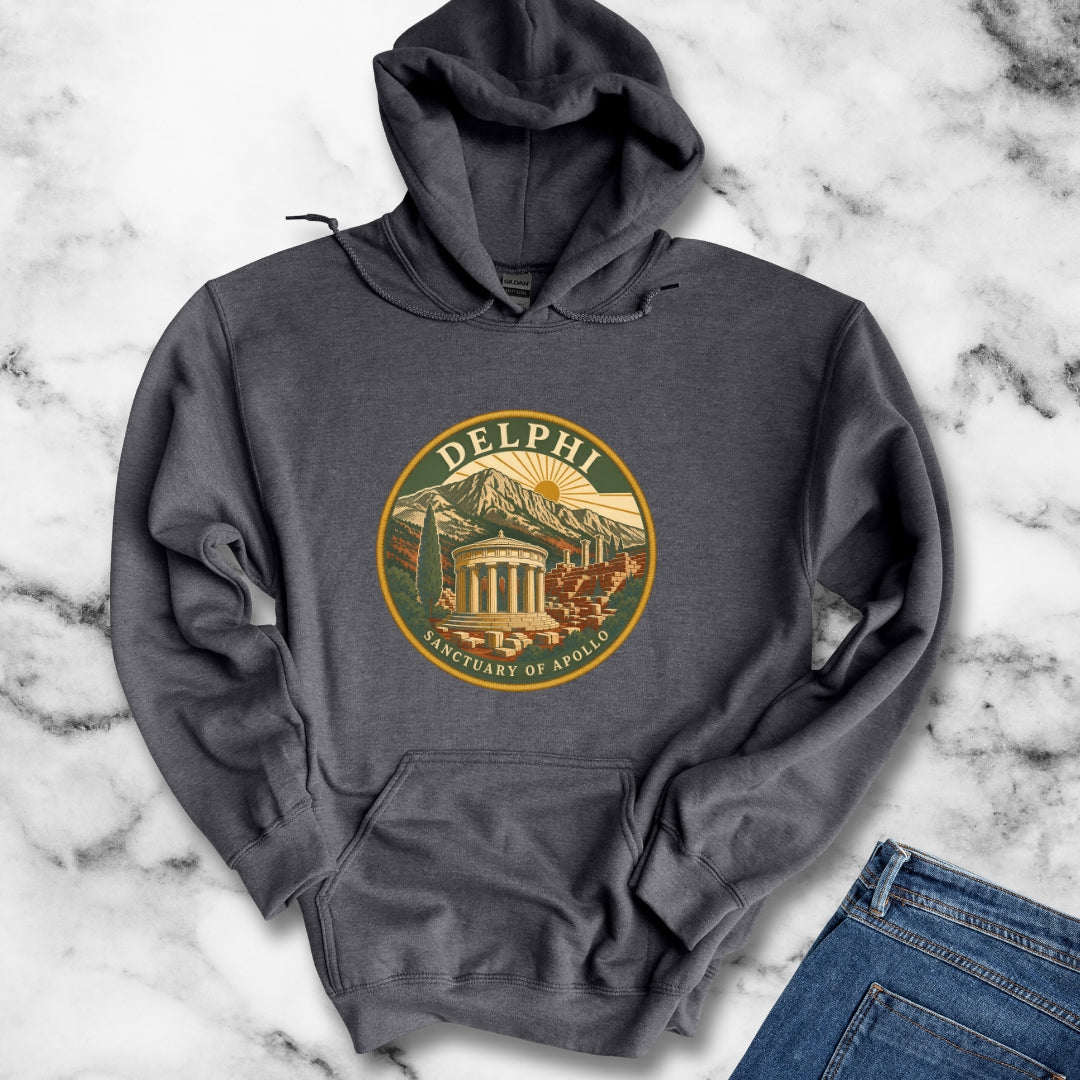 Delphi Sanctuary of Apollo Patch Hoodie