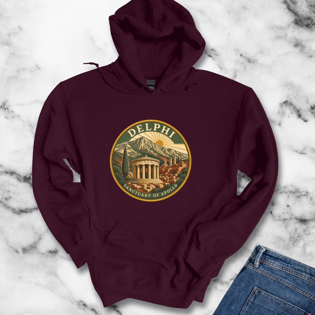 Delphi Sanctuary of Apollo Patch Hoodie