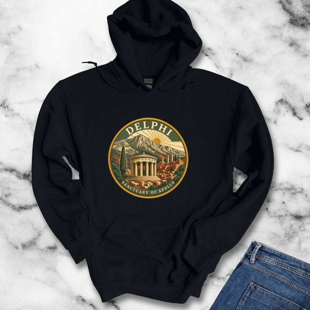 Delphi Sanctuary of Apollo Patch Hoodie
