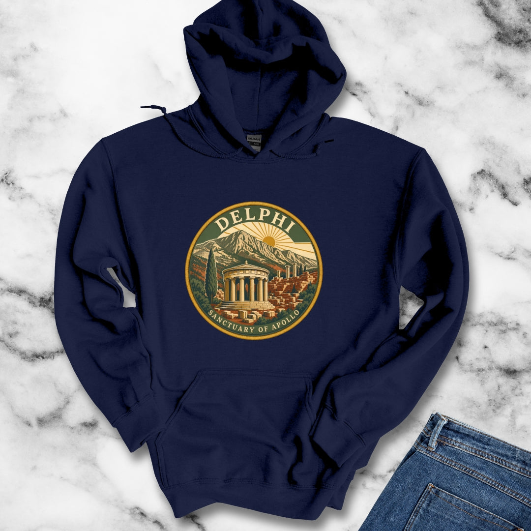 Delphi Sanctuary of Apollo Patch Hoodie