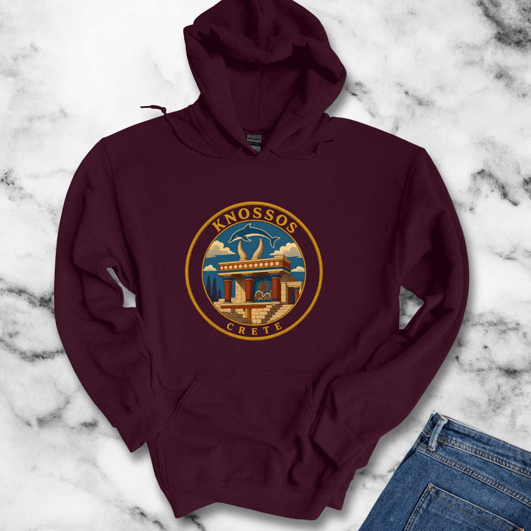 Knossos Crete Palace Patch Hoodie