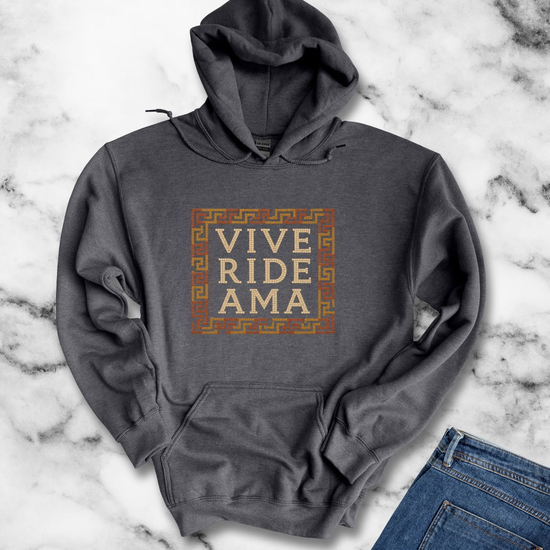 Vive Ride Ama Live Laugh Love Mosaic Hoodie