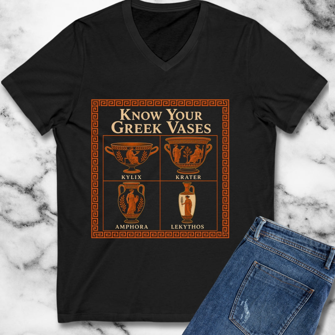 Know Your Greek Vases Red Figure Chart V-Neck