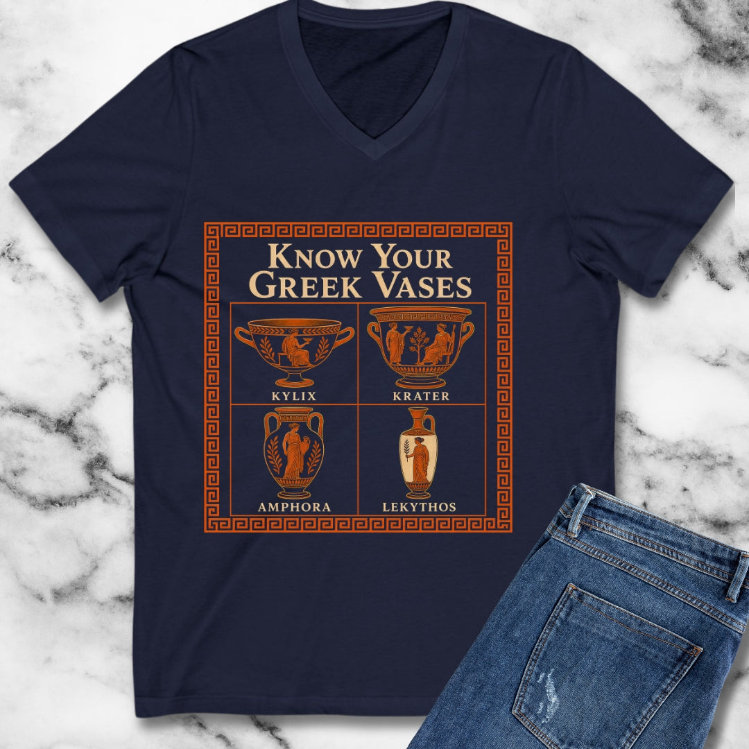 Know Your Greek Vases Red Figure Chart V-Neck