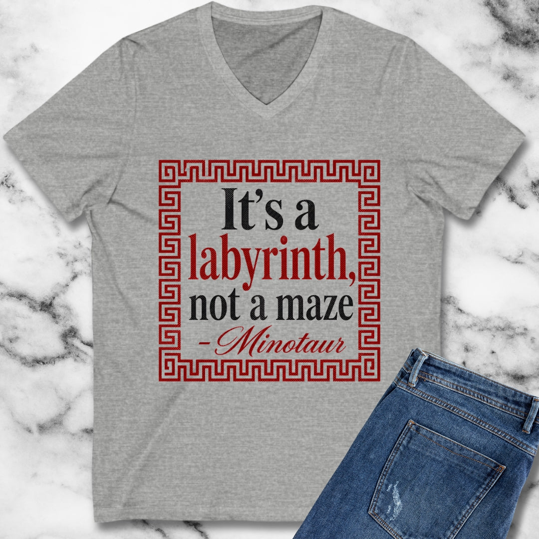 It's a Labyrinth Not a Maze Minotaur V-neck