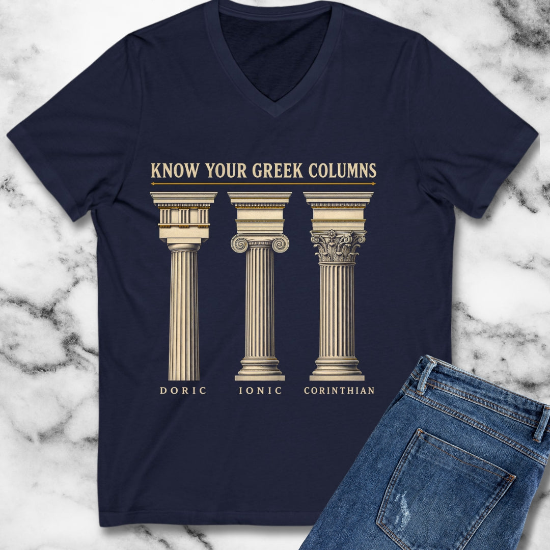 Know Your Greek Columns V-Neck