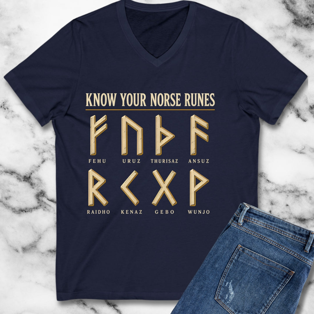 Know Your Norse Runes V-Neck
