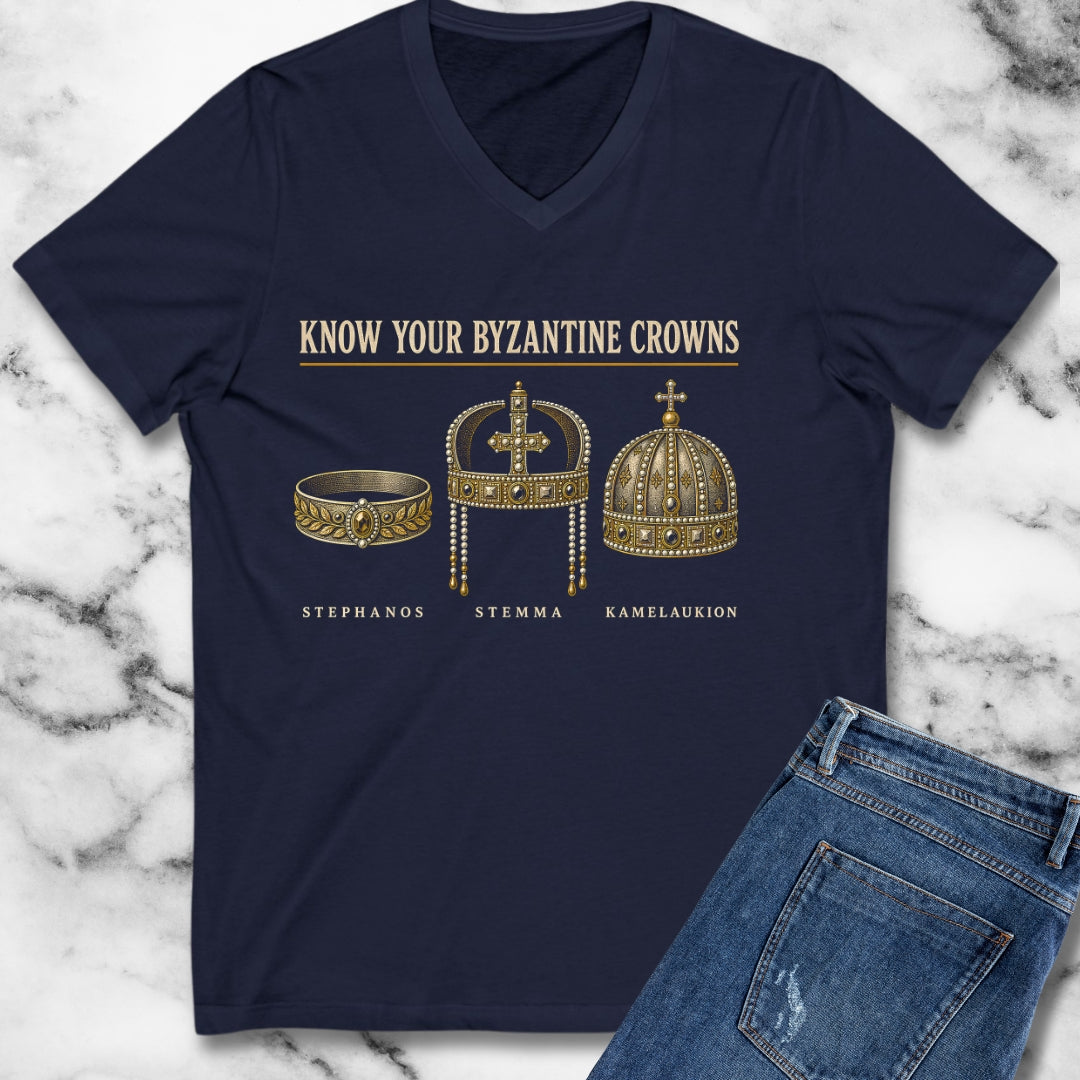 Know Your Byzantine Crowns V-Neck