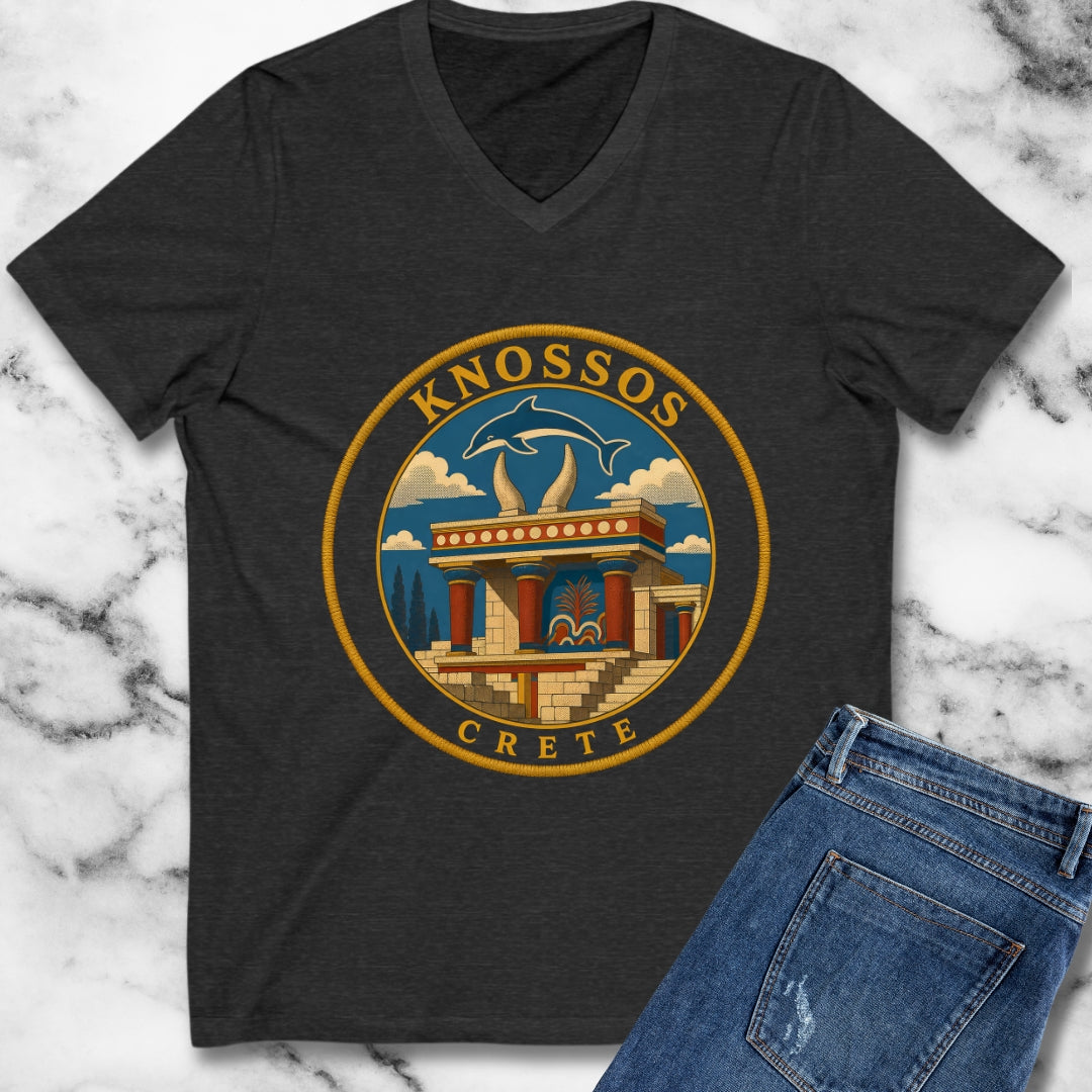Knossos Crete Palace Patch V-Neck