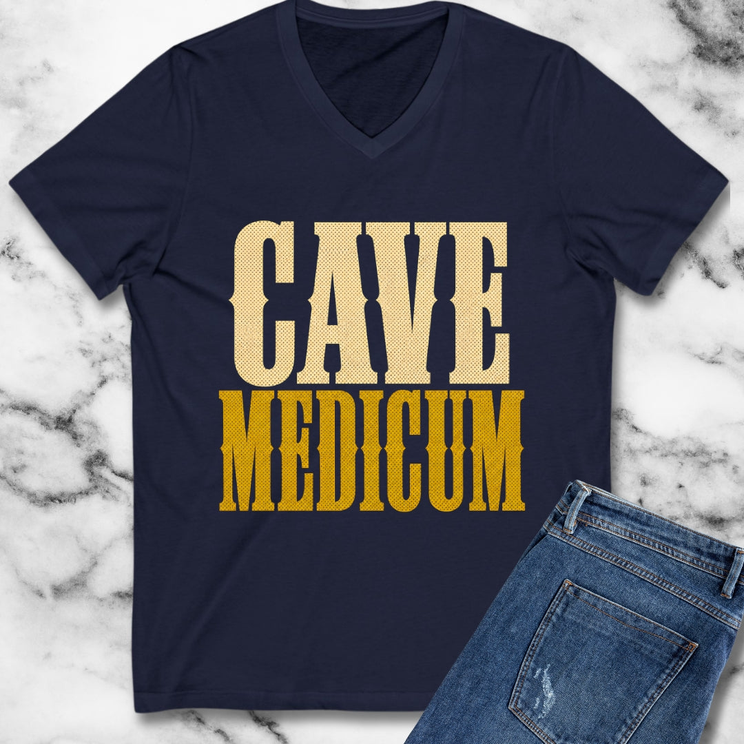 Cave Medicum Beware the Doctor V-Neck