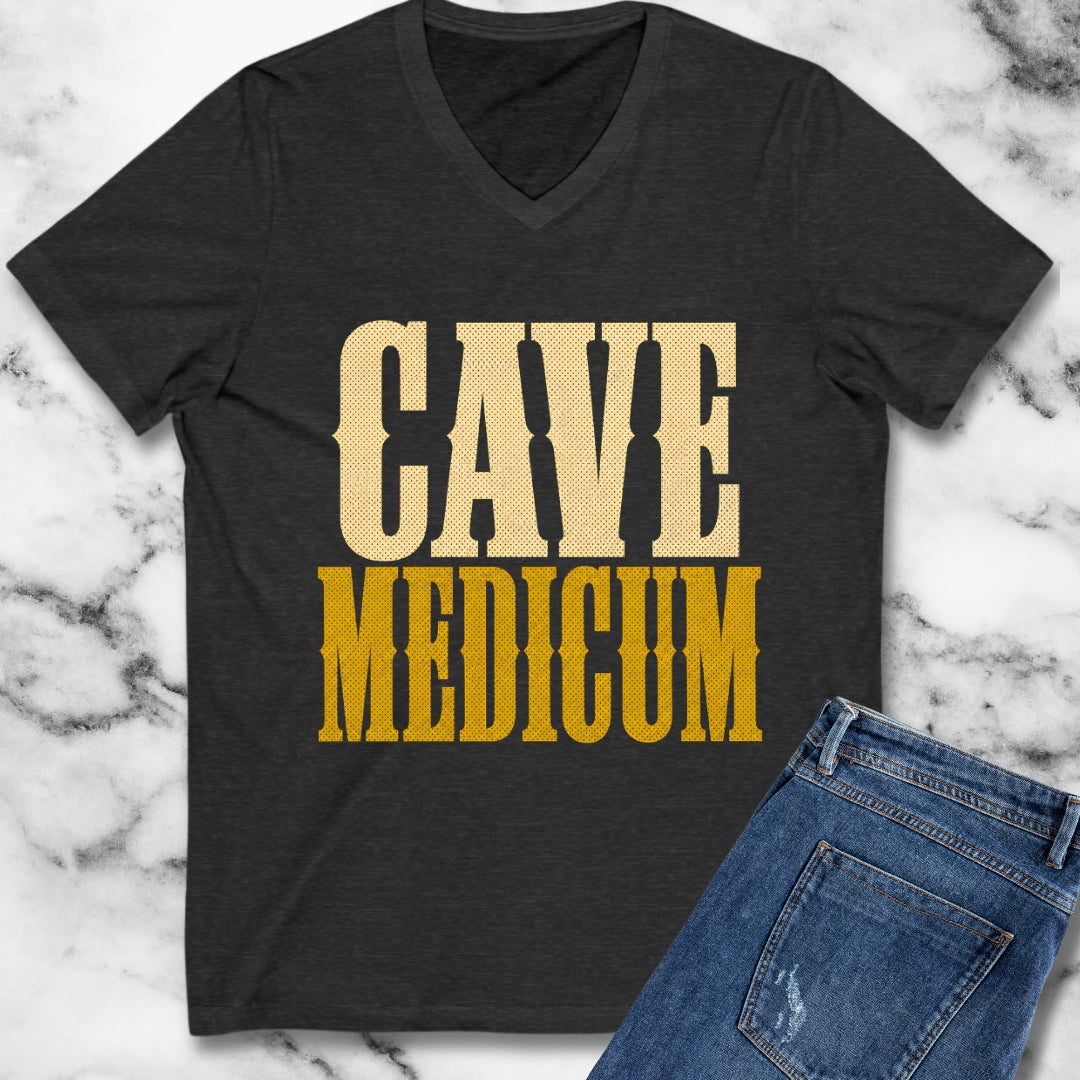 Cave Medicum Beware the Doctor V-Neck