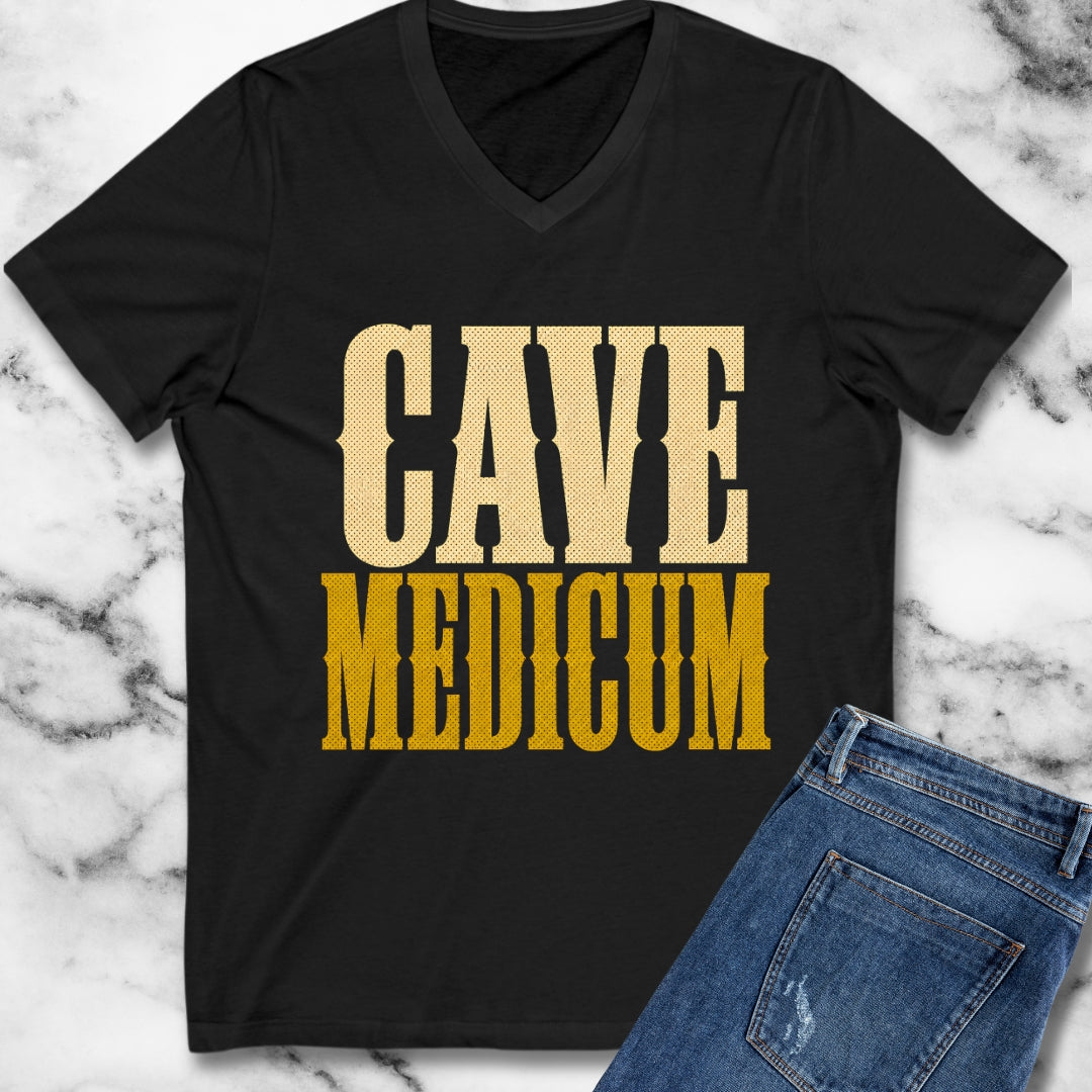 Cave Medicum Beware the Doctor V-Neck