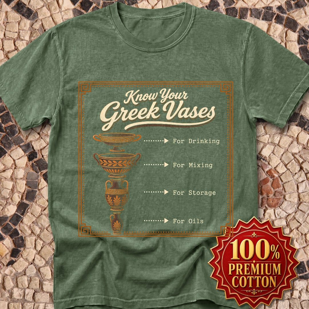 Know Your Greek Vases Coffee Menu Premium Tee