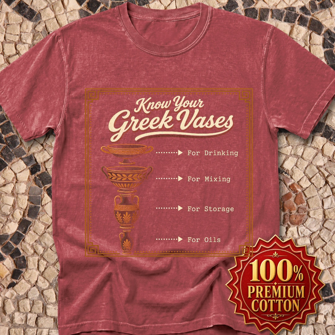 Know Your Greek Vases Coffee Menu Premium Tee