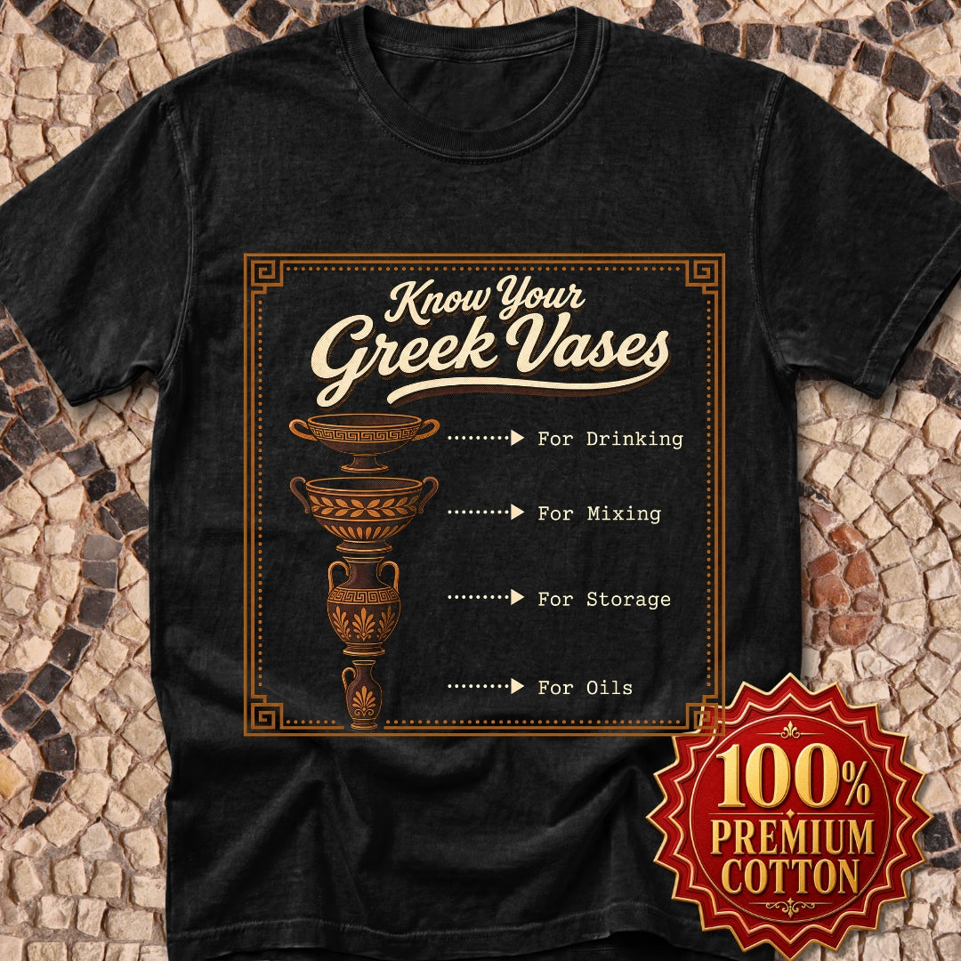 Know Your Greek Vases Coffee Menu Premium Tee