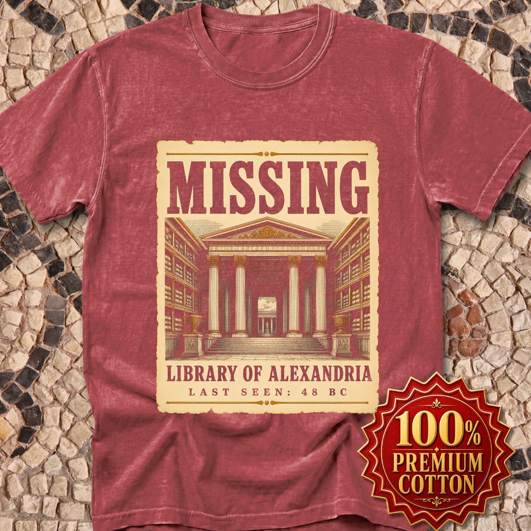 Missing Library of Alexandria Poster Premium Tee