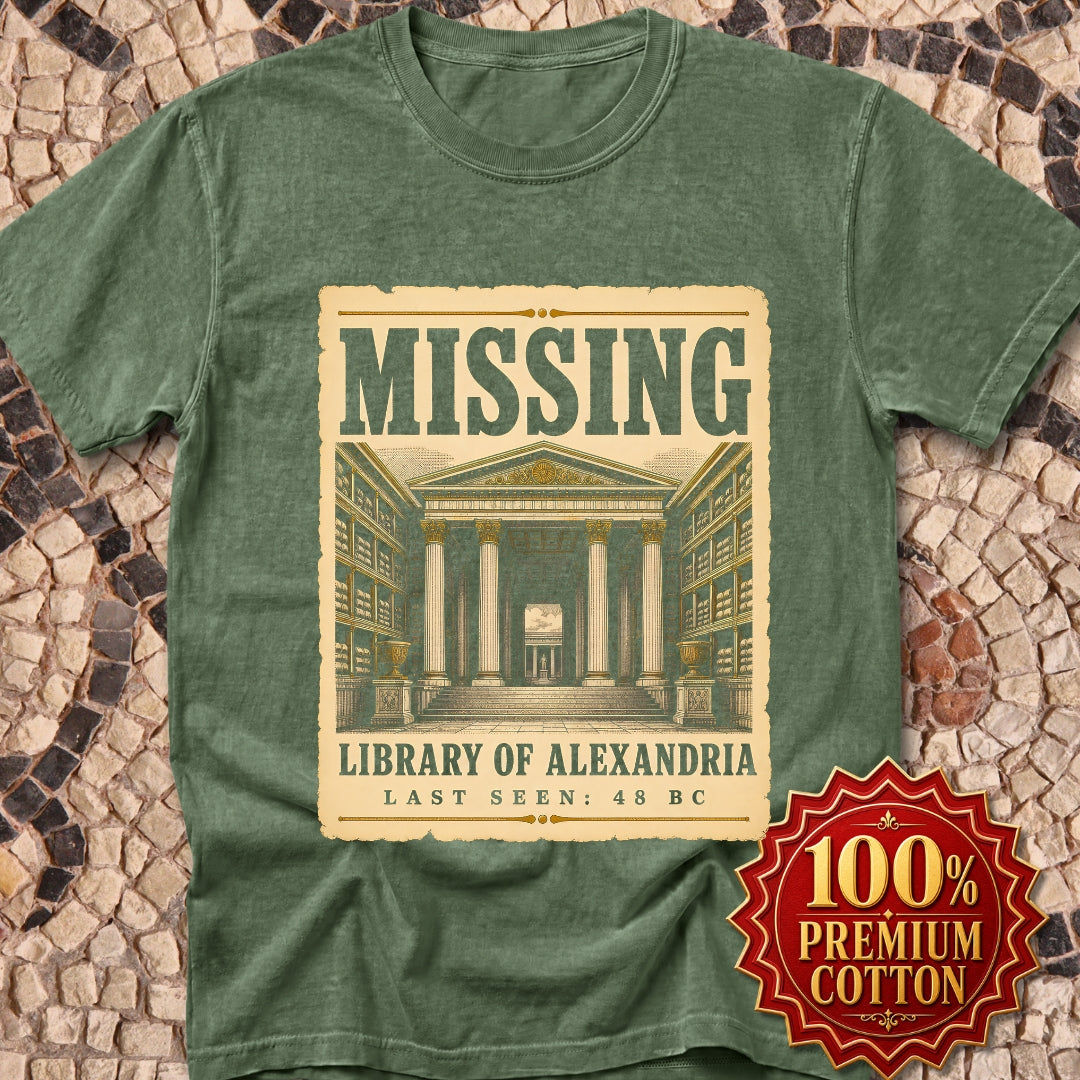 Missing Library of Alexandria Poster Premium Tee