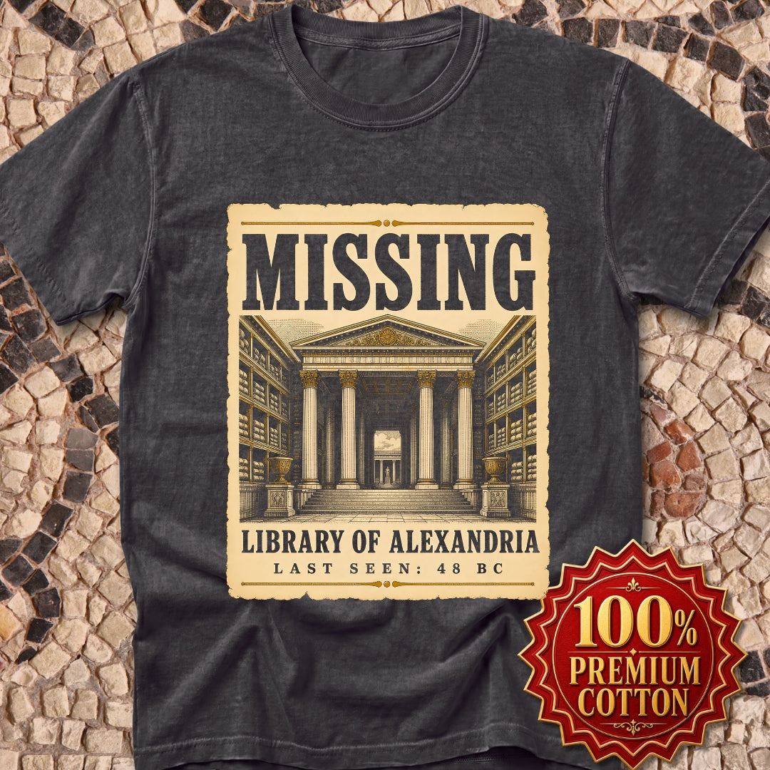 Missing Library of Alexandria Poster Premium Tee