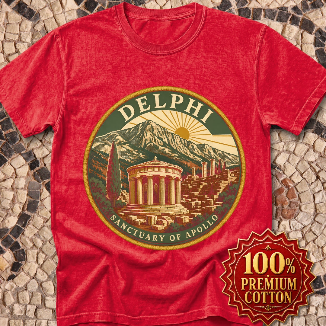Delphi Sanctuary of Apollo Patch Premium Tee