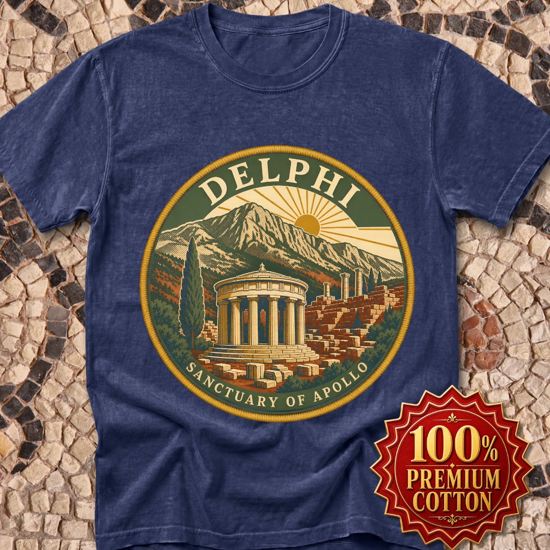 Delphi Sanctuary of Apollo Patch Premium Tee