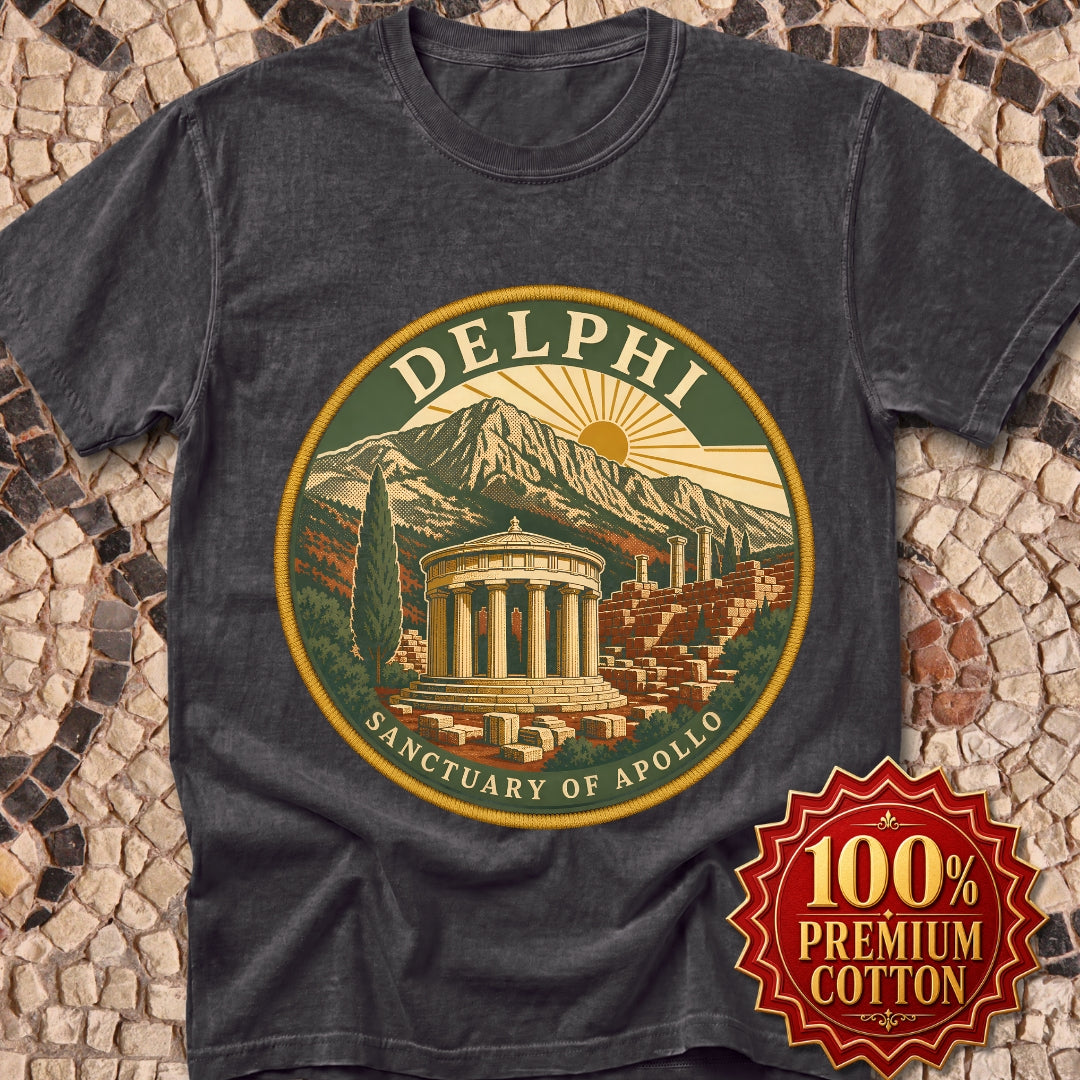 Delphi Sanctuary of Apollo Patch Premium Tee