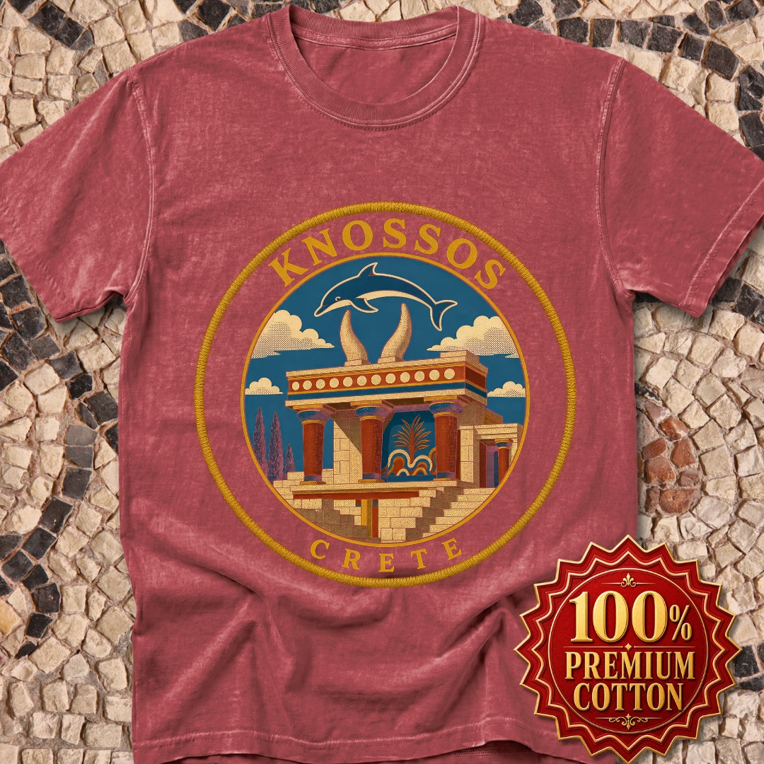 Knossos Crete Palace Patch Premium Tee