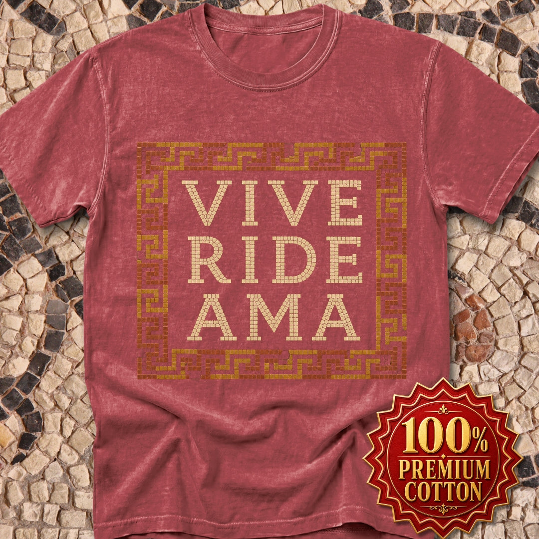 Vive Ride Ama Live Laugh Love Mosaic Premium Tee