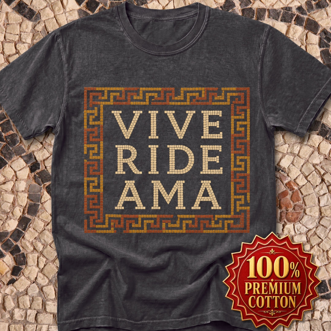 Vive Ride Ama Live Laugh Love Mosaic Premium Tee