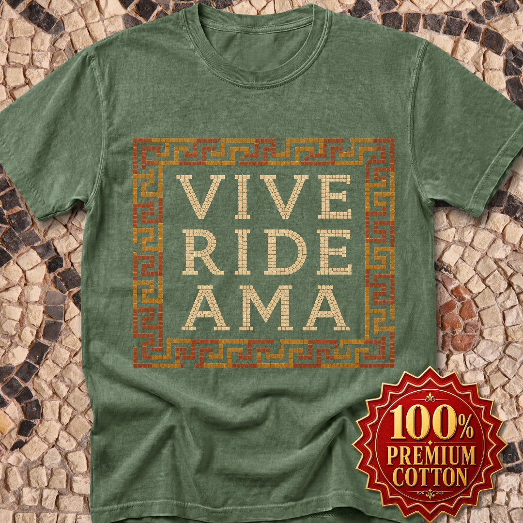 Vive Ride Ama Live Laugh Love Mosaic Premium Tee