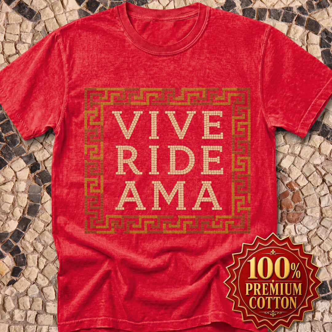 Vive Ride Ama Live Laugh Love Mosaic Premium Tee
