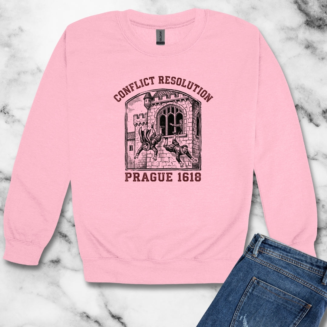 Prague Defenestration Unisex Heavy Crewneck Sweatshirt