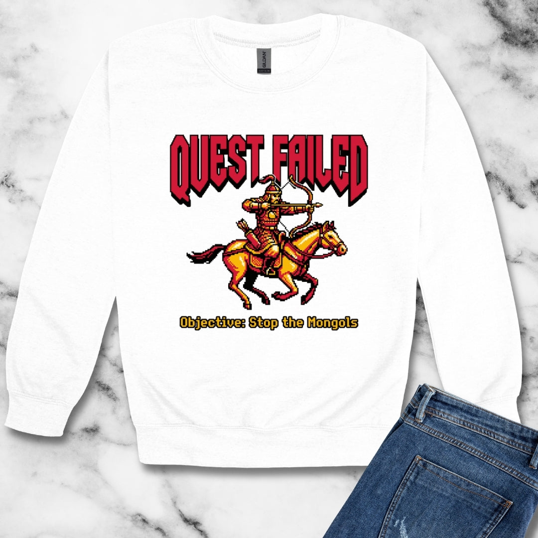 Mongol Invasion Quest Failed Unisex Heavy Crewneck Sweatshirt