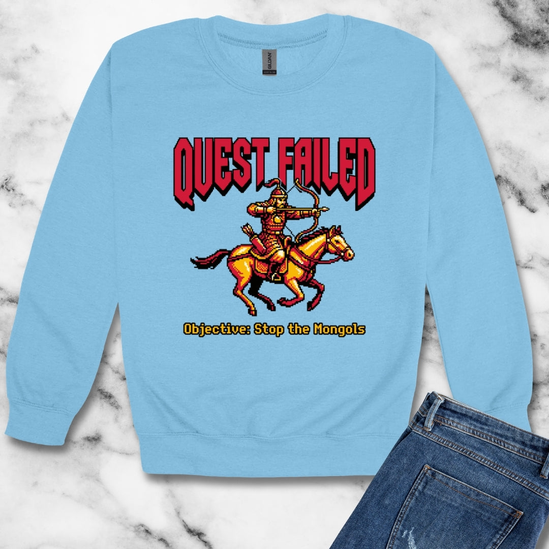 Mongol Invasion Quest Failed Unisex Heavy Crewneck Sweatshirt