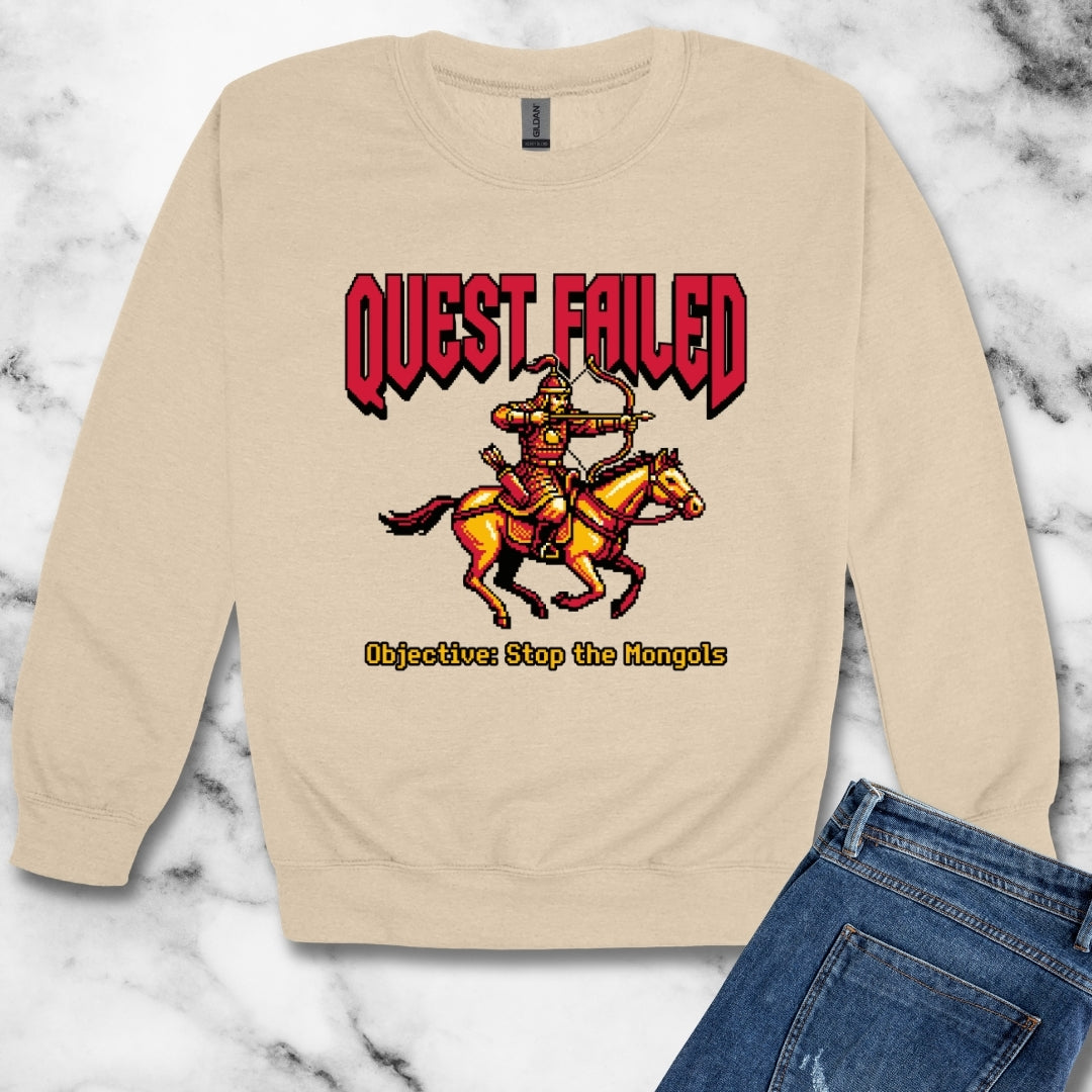 Mongol Invasion Quest Failed Unisex Heavy Crewneck Sweatshirt