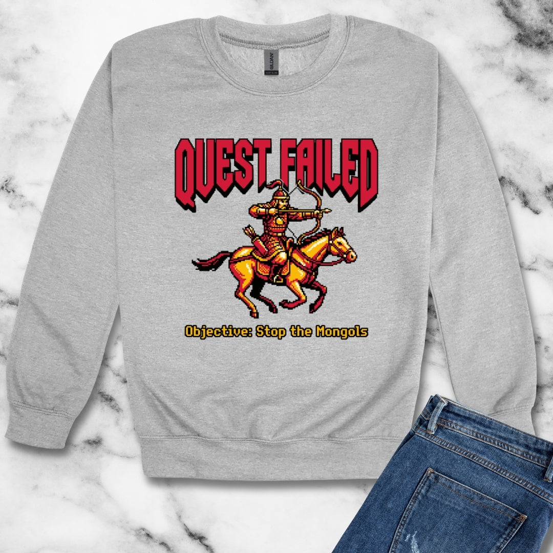 Mongol Invasion Quest Failed Unisex Heavy Crewneck Sweatshirt