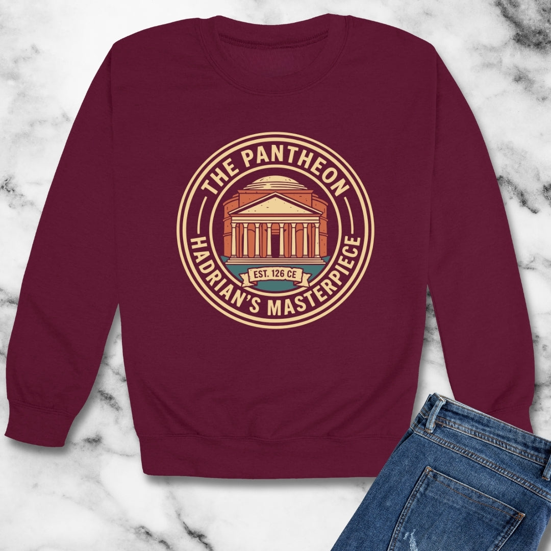 Roman Pantheon Unisex Heavy Crewneck Sweatshirt