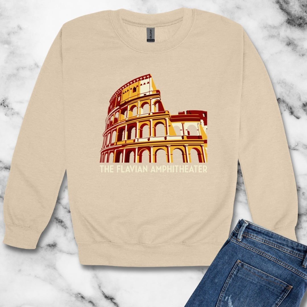 Colosseum Flavian Amphitheater Unisex Heavy Crewneck Sweatshirt