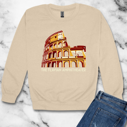 Colosseum Flavian Amphitheater Unisex Heavy Crewneck Sweatshirt
