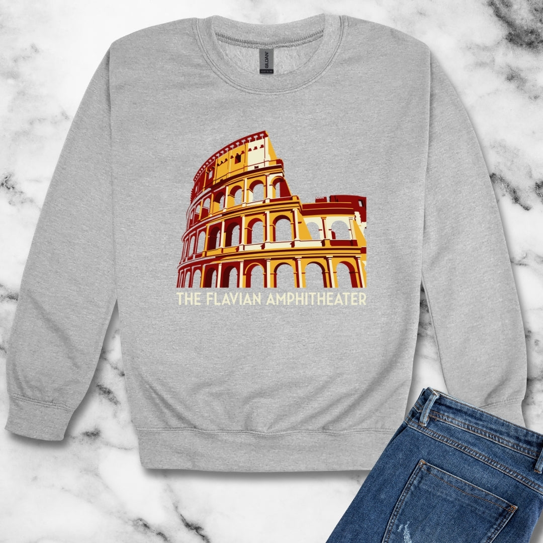 Colosseum Flavian Amphitheater Unisex Heavy Crewneck Sweatshirt