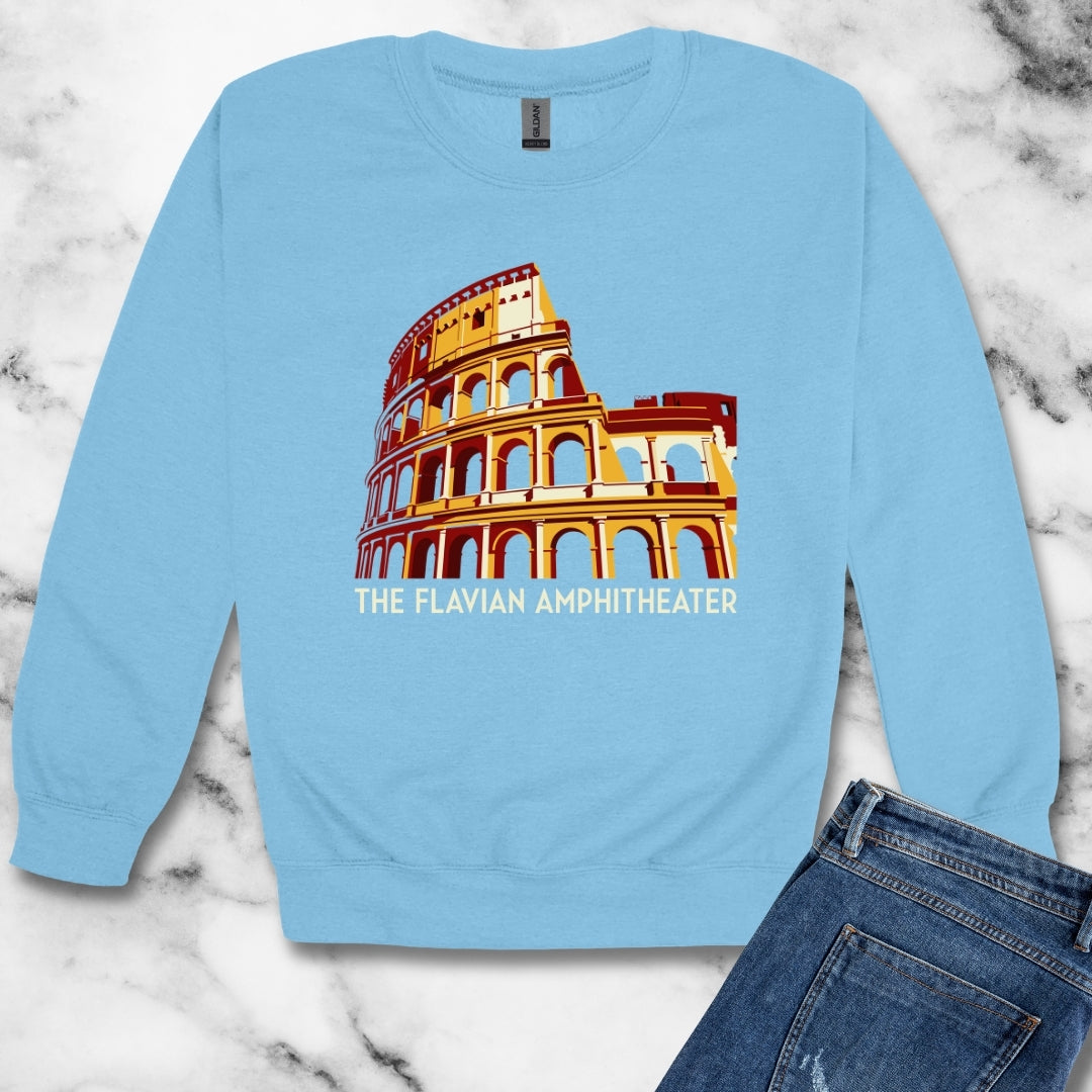 Colosseum Flavian Amphitheater Unisex Heavy Crewneck Sweatshirt